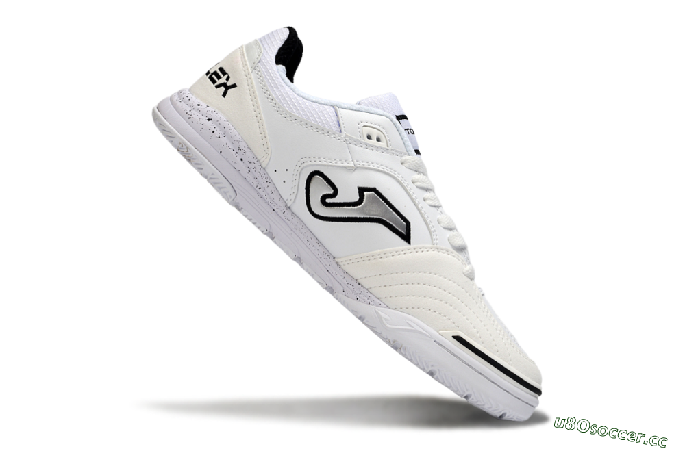Men's Joma Top Flex IC Indoor & Futsal Low-Tops Football Shoes - White/Black/Gray 4