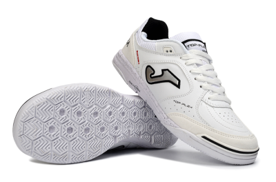 Men's Joma Top Flex IC Indoor & Futsal Low-Tops Football Shoes - White/Black/Gray