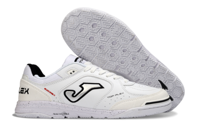 Men's Joma Top Flex IC Indoor & Futsal Low-Tops Football Shoes - White/Black/Gray