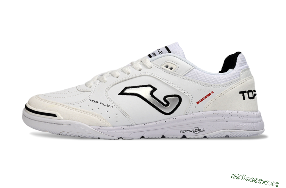 Men's Joma Top Flex IC Indoor & Futsal Low-Tops Football Shoes - White/Black/Gray 0