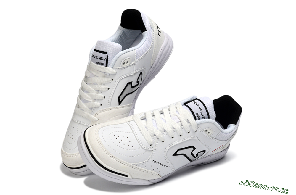 Men's Joma Top Flex IC Indoor & Futsal Low-Tops Football Shoes - White/Black/Gray 3