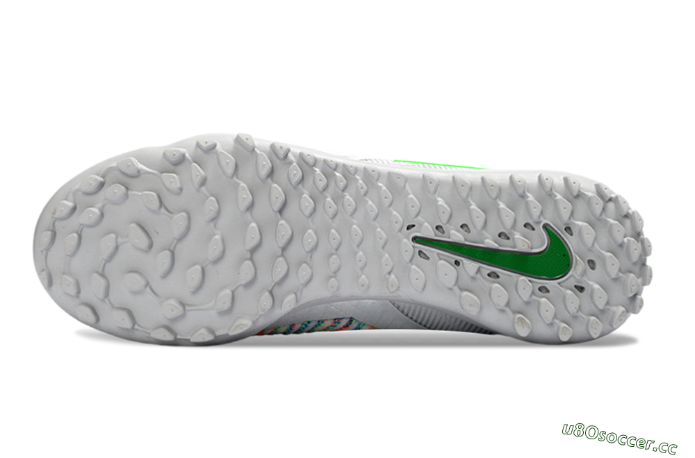 Unisex Nike Phantom 6 Elite TF Artificial Turf High-Tops Football Shoes - Grey/Electric Green/Pink Sport 6