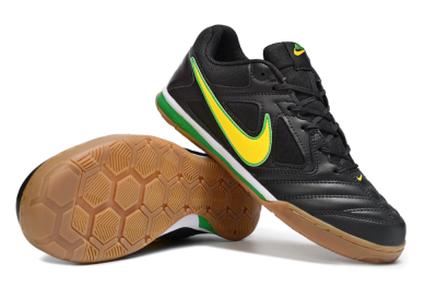Men's Supreme x Nike SB Gato IC Indoor & Futsal Low-Tops Football Shoes - Black/Lime Green/Yellow Glow