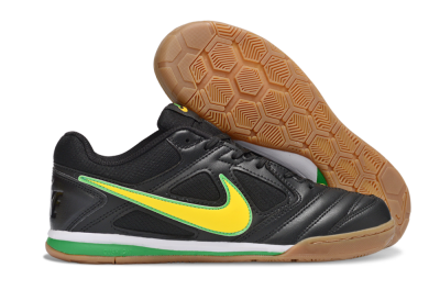 Men's Supreme x Nike SB Gato IC Indoor & Futsal Low-Tops Football Shoes - Black/Lime Green/Yellow Glow