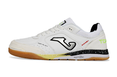 Men's Joma Top Flex IC Indoor & Futsal Low-Tops Football Shoes - White/Black/Neon Green