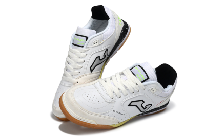 Men's Joma Top Flex IC Indoor & Futsal Low-Tops Football Shoes - White/Black/Neon Green