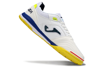 Men's Joma Top Flex IC Indoor & Futsal Low-Tops Football Shoes - White/Bright Yellow/Royal Blue