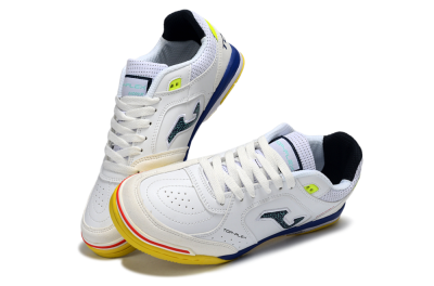 Men's Joma Top Flex IC Indoor & Futsal Low-Tops Football Shoes - White/Bright Yellow/Royal Blue