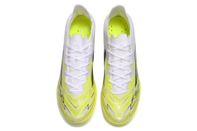 Unisex Adidas F50 Pro TF Artificial Turf Low-Tops Football Shoes - Yellow/Luminous Yellow/White