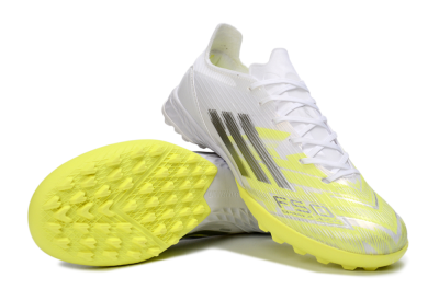 Unisex Adidas F50 Pro TF Artificial Turf Low-Tops Football Shoes - Yellow/Luminous Yellow/White