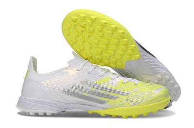 Unisex Adidas F50 Pro TF Artificial Turf Low-Tops Football Shoes - Yellow/Luminous Yellow/White