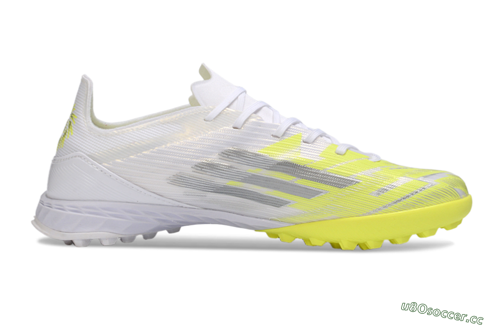Unisex Adidas F50 Pro TF Artificial Turf Low-Tops Football Shoes - Yellow/Luminous Yellow/White 7