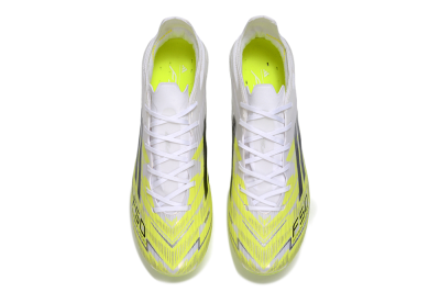 Unisex Adidas F50 Elite FG Firm Ground Low-Tops Football Boots - Yellow/Vibrant Lime/Crystal White