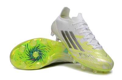 Unisex Adidas F50 Elite FG Firm Ground Low-Tops Football Boots - Yellow/Vibrant Lime/Crystal White