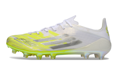 Unisex Adidas F50 Elite FG Firm Ground Low-Tops Football Boots - Yellow/Vibrant Lime/Crystal White
