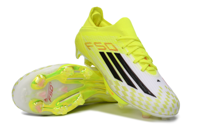 Unisex Adidas F50 Lightstrike Pro FG Firm Ground Low-Tops Football Boots - Yellow/Lime Burst/White Flash
