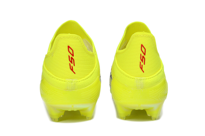 Unisex Adidas F50 Lightstrike Pro FG Firm Ground Low-Tops Football Boots - Yellow/Lime Burst/White Flash