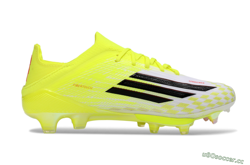 Unisex Adidas F50 Lightstrike Pro FG Firm Ground Low-Tops Football Boots - Yellow/Lime Burst/White Flash 7
