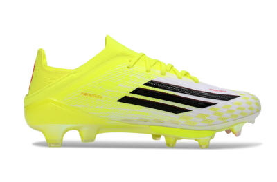 Unisex Adidas F50 Lightstrike Pro FG Firm Ground Low-Tops Football Boots - Yellow/Lime Burst/White Flash