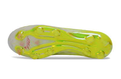 Unisex Adidas F50 Lightstrike Pro Laceless FG Firm Ground Low-Tops Football Boots - Yellow/Luminous Yellow/Electric Green