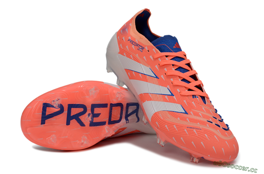 Men's Adidas Predator 25 Elite FG Firm Ground Low-Tops Football Boots - Pink/Electric Pink/White 3