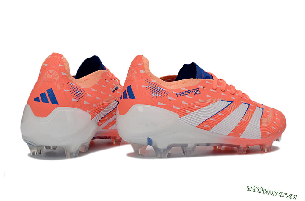 Men's Adidas Predator 25 Elite FG Firm Ground Low-Tops Football Boots - Pink/Electric Pink/White 6