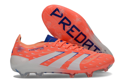 Men's Adidas Predator 25 Elite FG Firm Ground Low-Tops Football Boots - Pink/Electric Pink/White