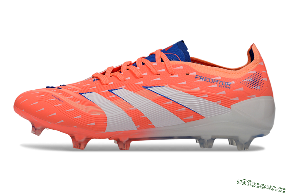Men's Adidas Predator 25 Elite FG Firm Ground Low-Tops Football Boots - Pink/Electric Pink/White 0