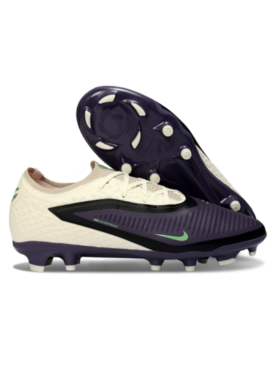 Unisex Nike Phantom 6 Low Elite FG Firm Ground Low-Tops Football Boots - Purple/Pearl White/Lime Green
