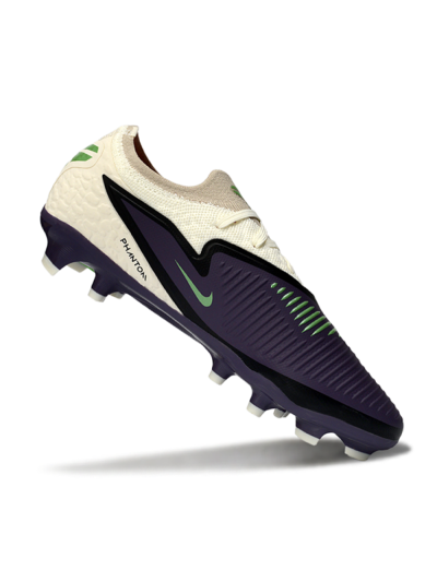 Unisex Nike Phantom 6 Low Elite FG Firm Ground Low-Tops Football Boots - Purple/Pearl White/Lime Green