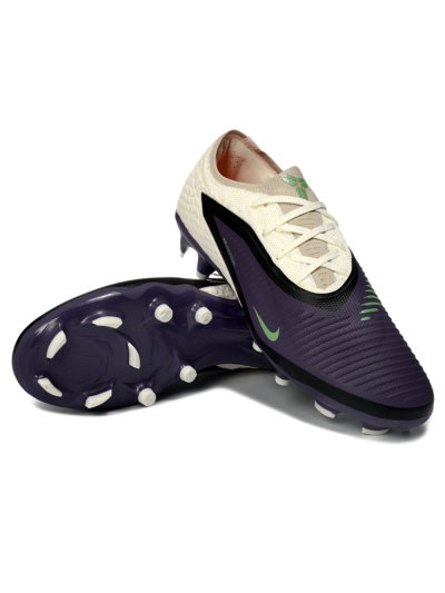 Unisex Nike Phantom 6 Low Elite FG Firm Ground Low-Tops Football Boots - Purple/Pearl White/Lime Green