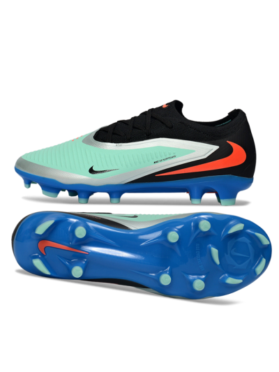 Unisex Nike Phantom 6 Low Elite FG Firm Ground Low-Tops Football Boots - Aqua/Coral Blue/Silver