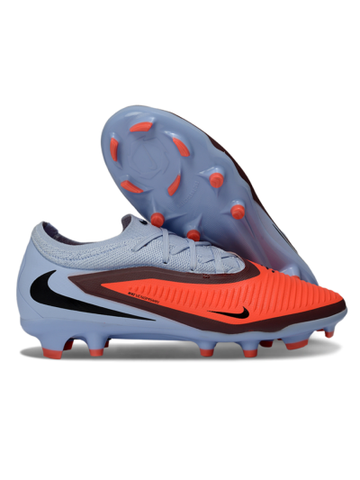 Unisex Nike Phantom 6 Low Elite FG Firm Ground Low-Tops Football Boots - Orange/Blue Skies/Crimson Wave