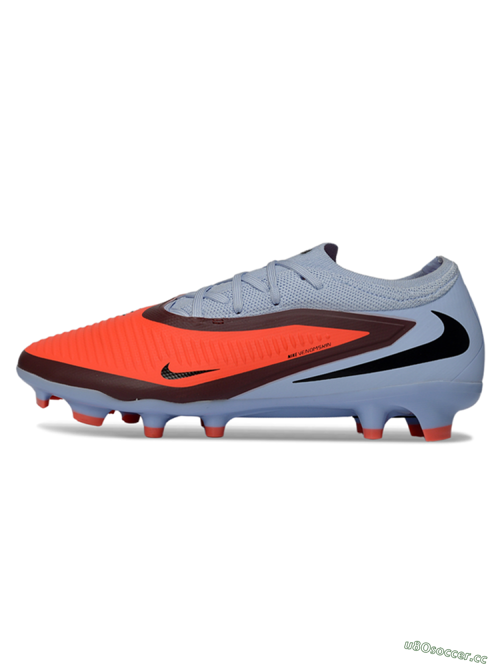 Unisex Nike Phantom 6 Low Elite FG Firm Ground Low-Tops Football Boots - Orange/Blue Skies/Crimson Wave 0