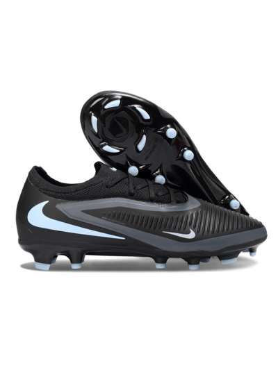 Unisex Nike Phantom 6 Low Elite FG Firm Ground Low-Tops Football Boots - Black/Slate Gray/Icy Blue