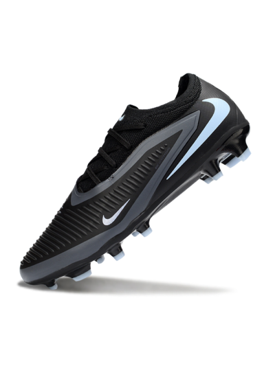 Unisex Nike Phantom 6 Low Elite FG Firm Ground Low-Tops Football Boots - Black/Slate Gray/Icy Blue
