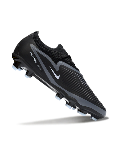 Unisex Nike Phantom 6 Low Elite FG Firm Ground Low-Tops Football Boots - Black/Slate Gray/Icy Blue