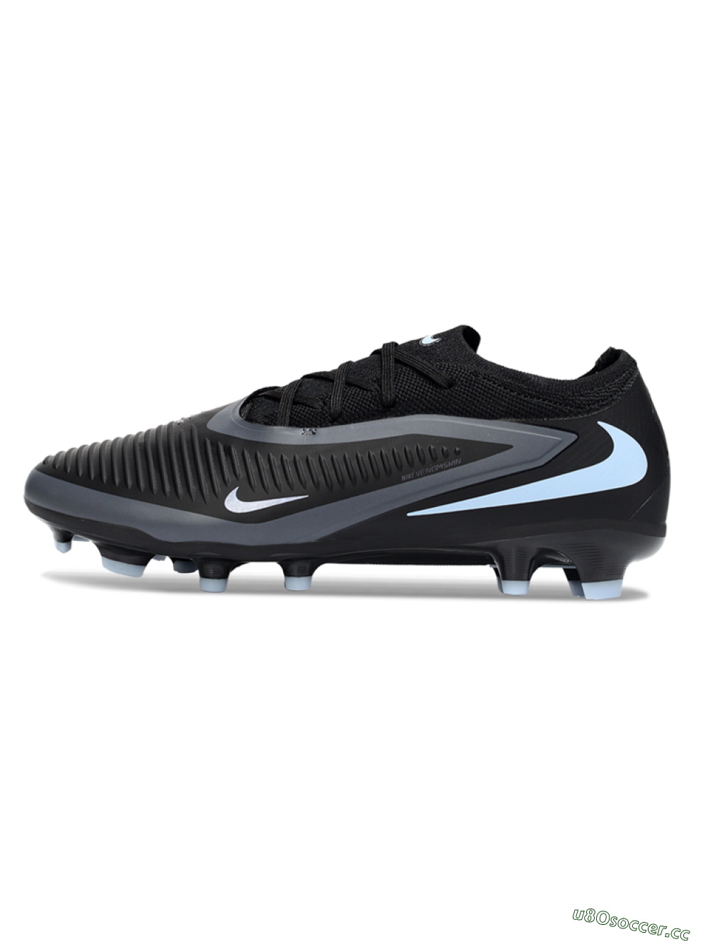 Unisex Nike Phantom 6 Low Elite FG Firm Ground Low-Tops Football Boots - Black/Slate Gray/Icy Blue 0