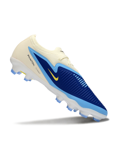 Unisex Nike Phantom 6 Low Elite FG Firm Ground Low-Tops Football Boots - Blue/Electric Blue/Sunny Yellow
