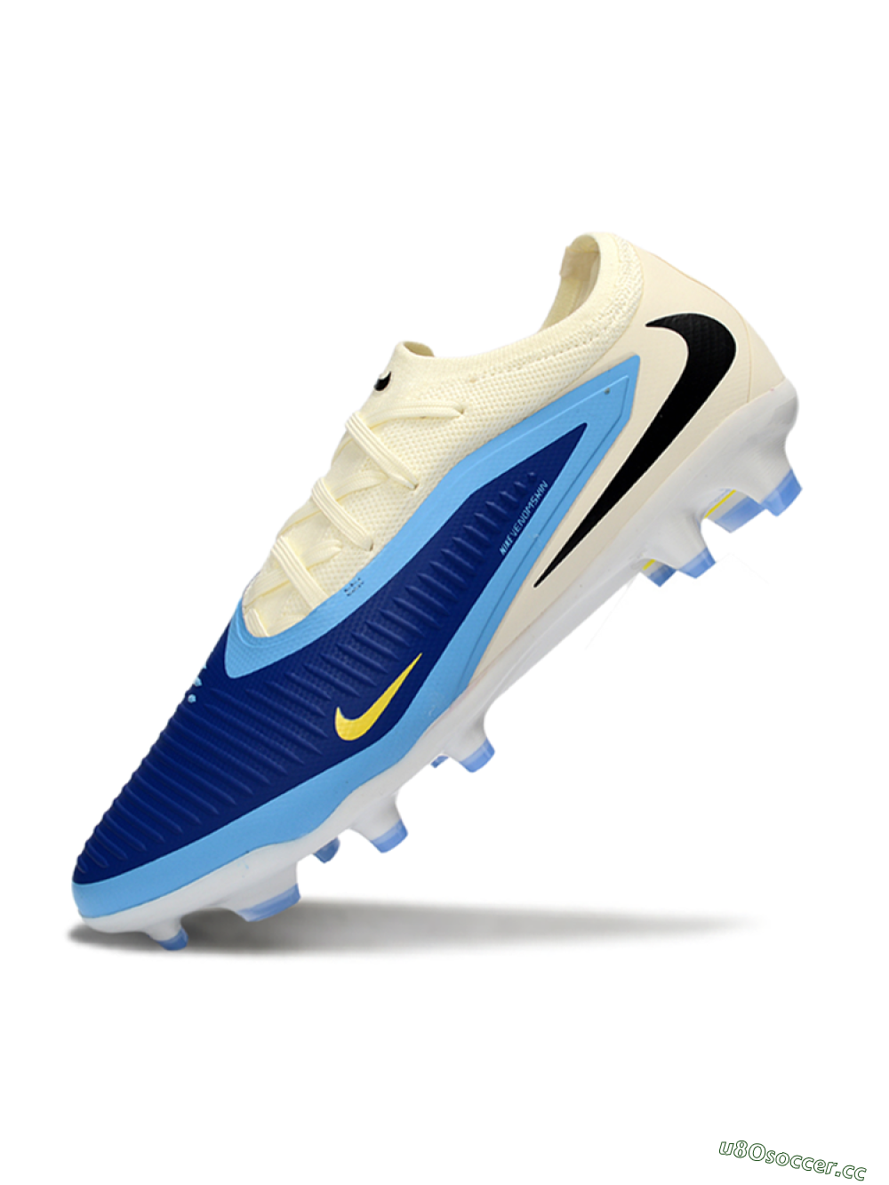 Unisex Nike Phantom 6 Low Elite FG Firm Ground Low-Tops Football Boots - Blue/Electric Blue/Sunny Yellow 5