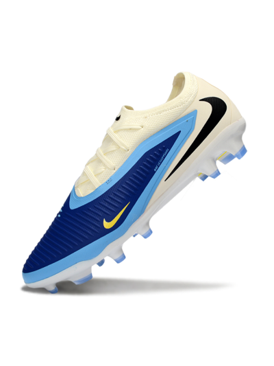 Unisex Nike Phantom 6 Low Elite FG Firm Ground Low-Tops Football Boots - Blue/Electric Blue/Sunny Yellow