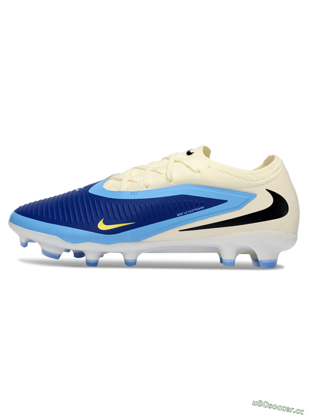 Unisex Nike Phantom 6 Low Elite FG Firm Ground Low-Tops Football Boots - Blue/Electric Blue/Sunny Yellow 0
