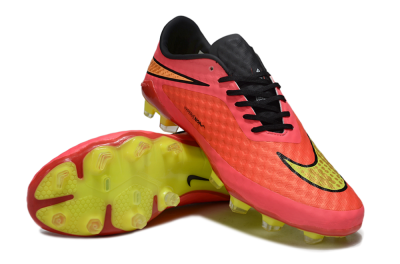 Men's Nike Hypervenom Phantom FG Firm Ground Low-Tops Football Boots - Magenta/Bright Pink/Volt Yellow
