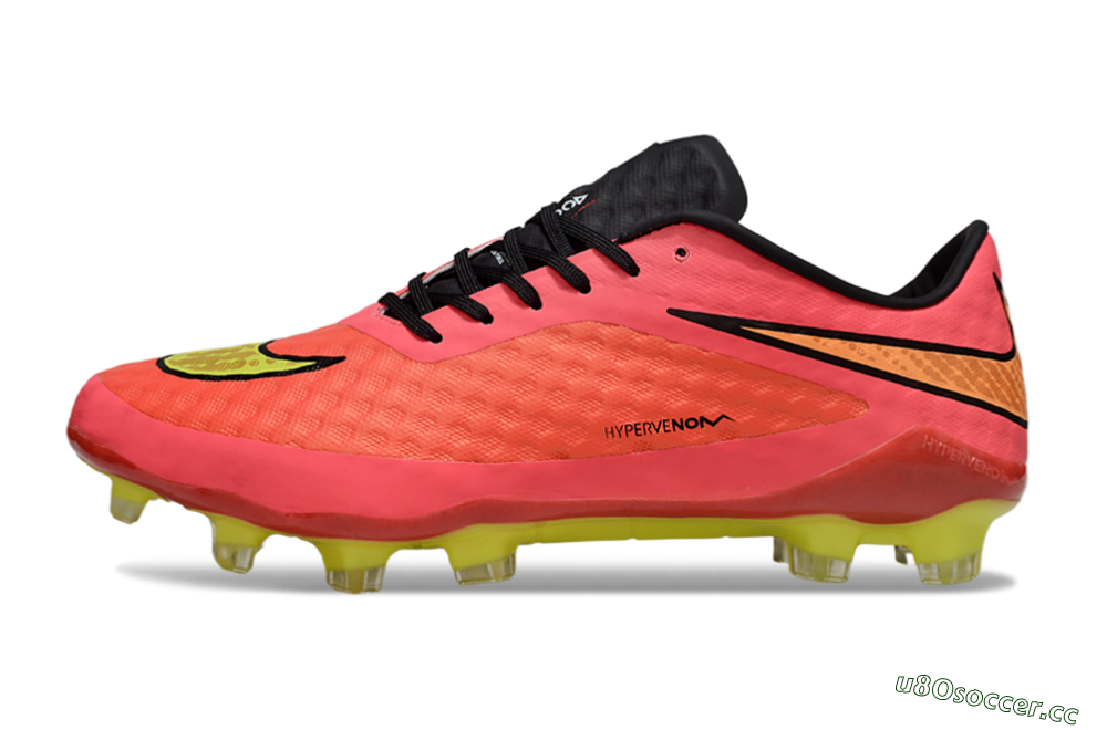 Men's Nike Hypervenom Phantom FG Firm Ground Low-Tops Football Boots - Magenta/Bright Pink/Volt Yellow 0