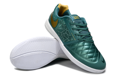Unisex Nike Lunar Gato 2 IC Indoor & Futsal Low-Tops Football Shoes - Teal/Golden Accent/White Sole