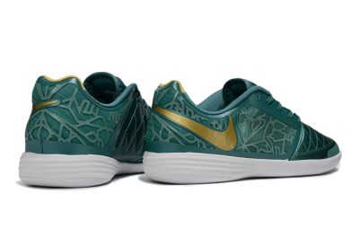 Unisex Nike Lunar Gato 2 IC Indoor & Futsal Low-Tops Football Shoes - Teal/Golden Accent/White Sole