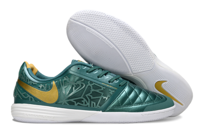 Unisex Nike Lunar Gato 2 IC Indoor & Futsal Low-Tops Football Shoes - Teal/Golden Accent/White Sole