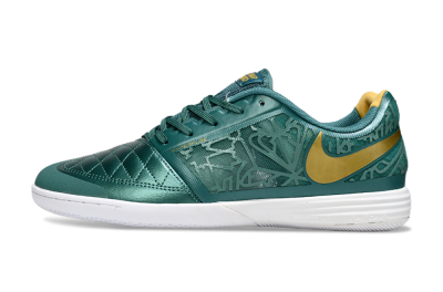 Unisex Nike Lunar Gato 2 IC Indoor & Futsal Low-Tops Football Shoes - Teal/Golden Accent/White Sole
