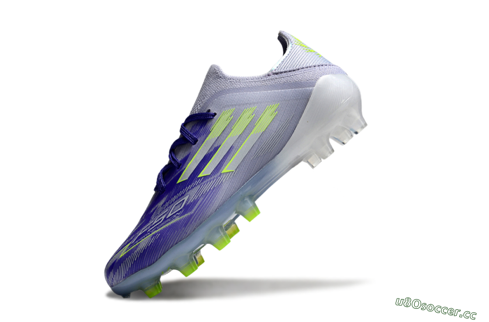 Kids Adidas F50 Elite FG Firm Ground Low-Tops Football Boots - Purple/Vibrant Purple/Electric Yellow 4