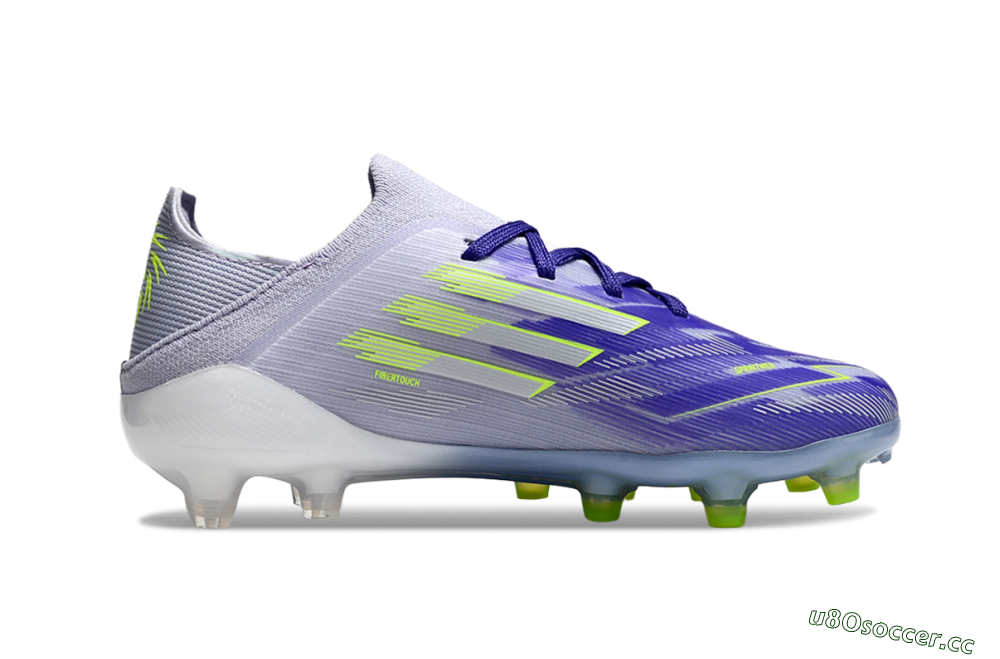 Kids Adidas F50 Elite FG Firm Ground Low-Tops Football Boots - Purple/Vibrant Purple/Electric Yellow 6